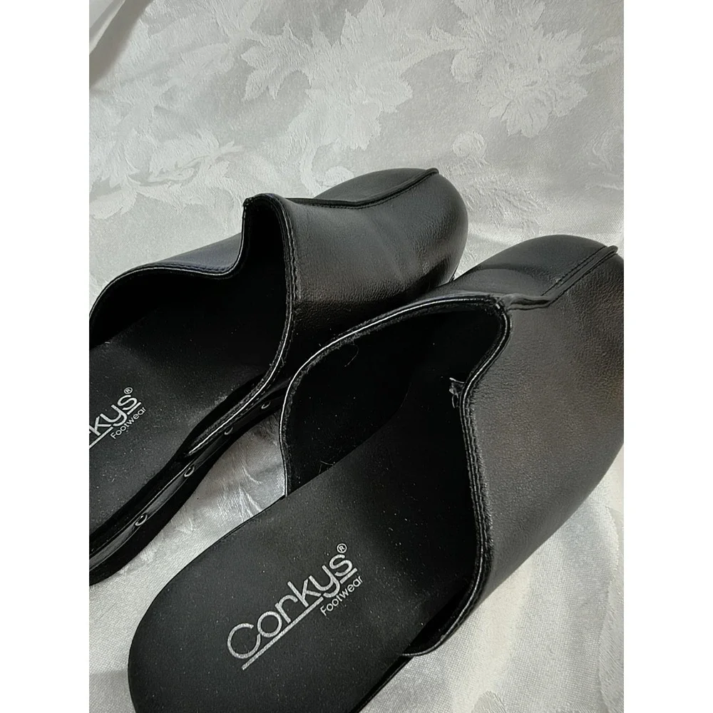 Corkys Footwear Sz 11 Newbie Women's Clog Mule Shoes Comfort Rivet Slide On EUC